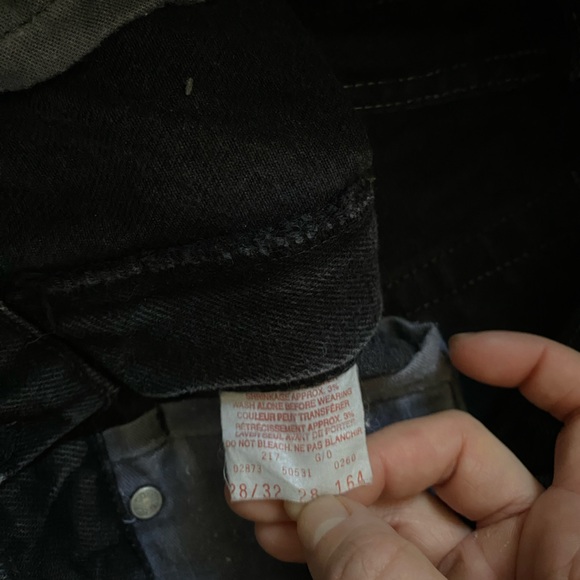 LEVI’S VINTAGE 1990 531 black denim jeans size 25 - Picture 11 of 12